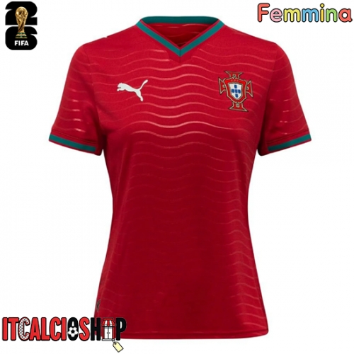 Portogallo Prima Maglia Femmina Mondiali 2026 Manica Corta